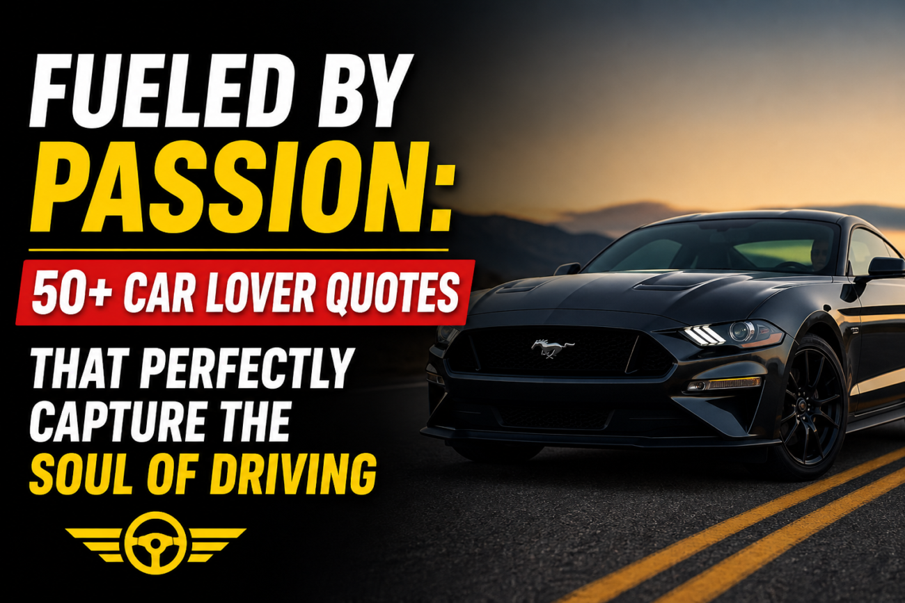 Discover 50+ powerful car lover quotes that capture speed, passion, and freedom. Perfect for car enthusiasts, captions, and automotive inspiration.